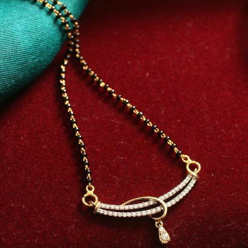 22KT / 916 Gold fancy CZ mangalsutra for ladies MSG1014