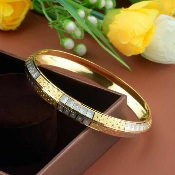 22KT / 916 Gold Plain casual ware kada for men GBG1008