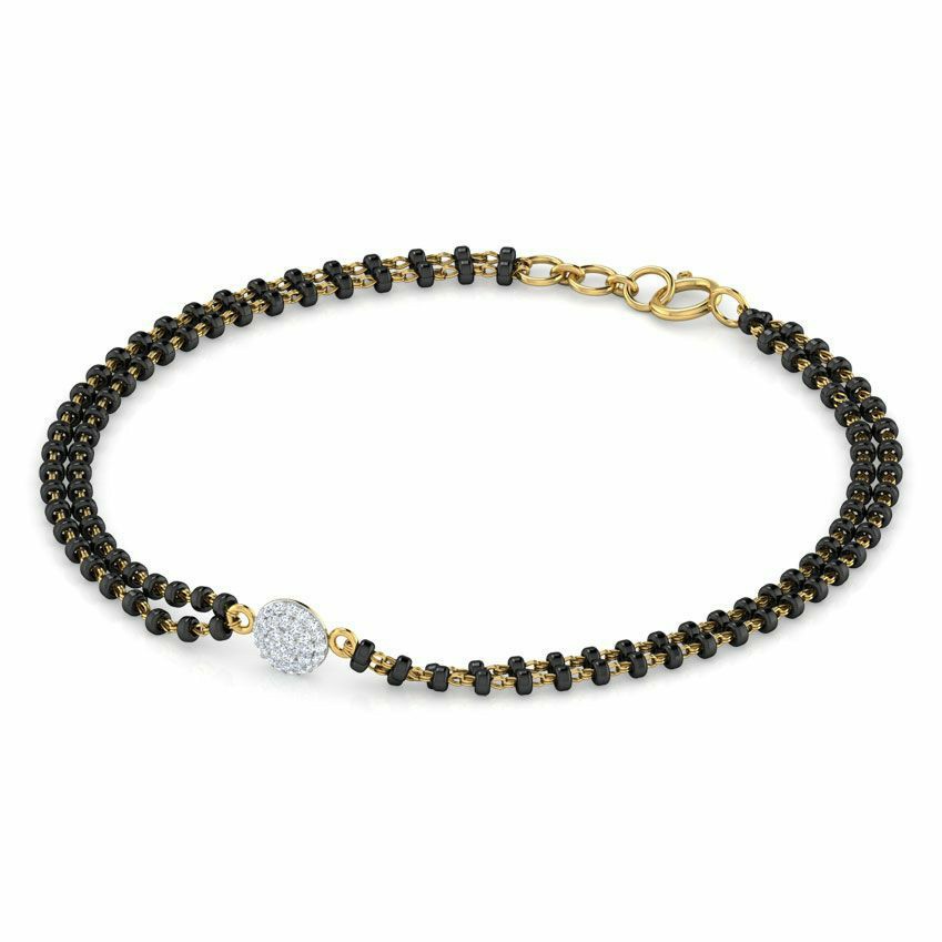 18KT Yellow gold office ware mangalsutra bracelet for ladies