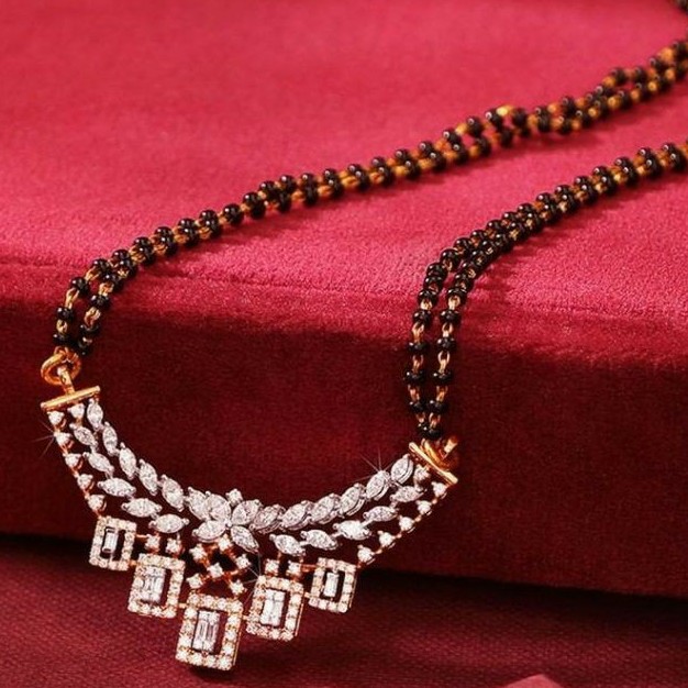 18 KT Rose gold best wedding collection mangalsutra for women
