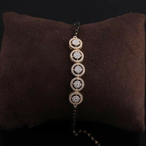 18KT Rose gold round special occasions hand mangalsutra for Ladies