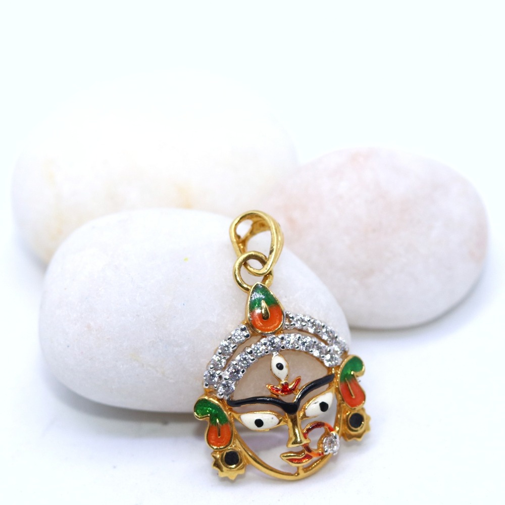 22KT / 916 Gold minakari Gurga mataji Pendent For Universal PNG0149