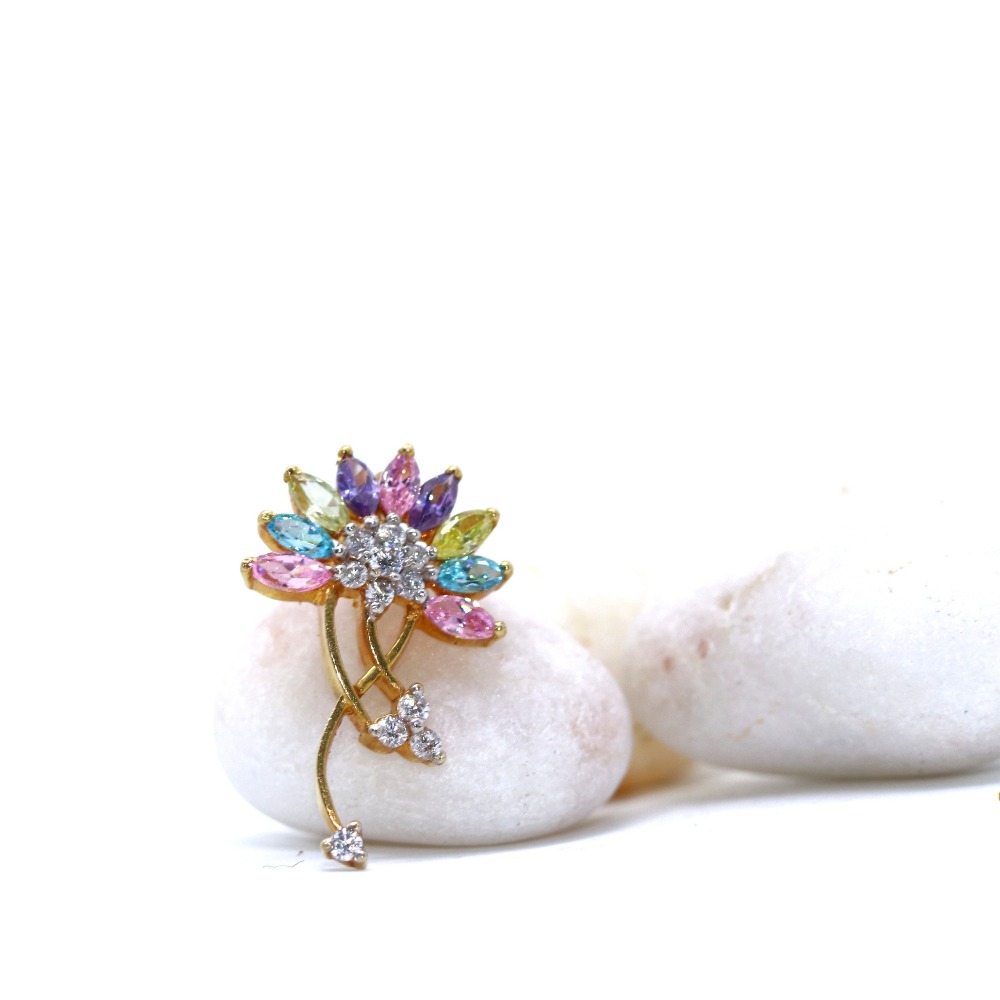 22KT / 916 Gold Fancy Colorful Stone Pendant for Ladies PNG0106
