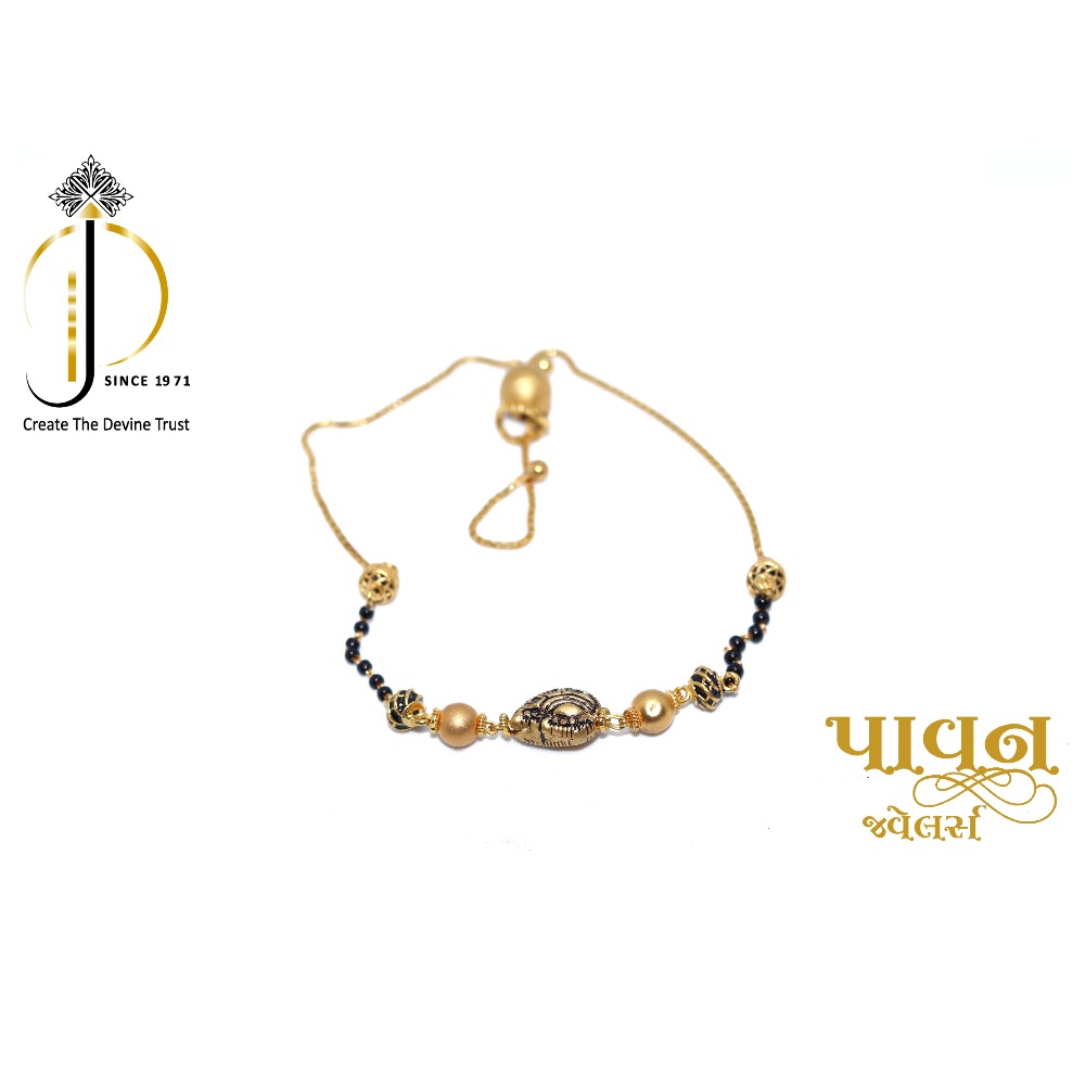 18KT Yellow Gold Mangalsutra Bracelet For Women LBG102