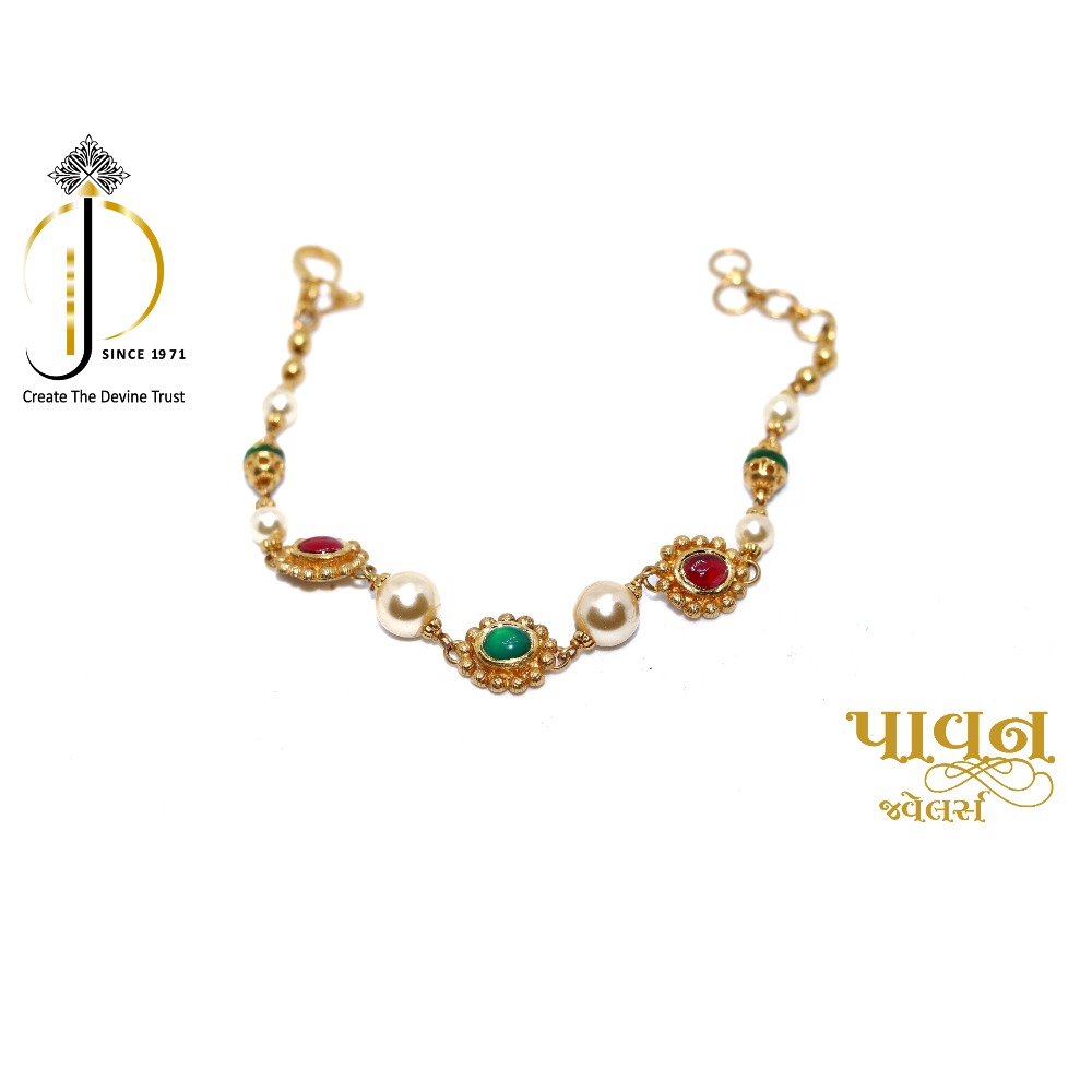 916 Gold Antique Paul Bracelet special Occasion For Ladies LBG0080