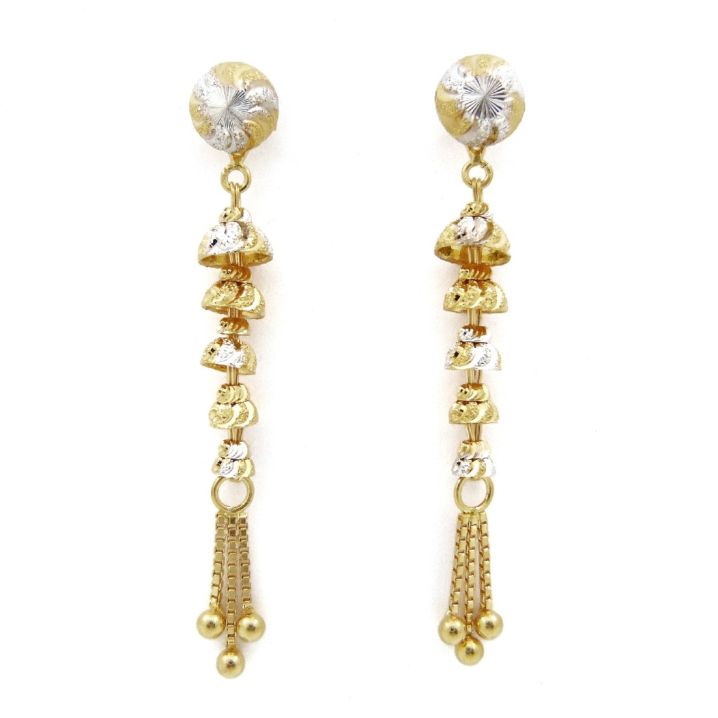 22K gold fancy hanging earring