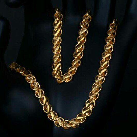 22KT Antique designer Gold Gents Chains