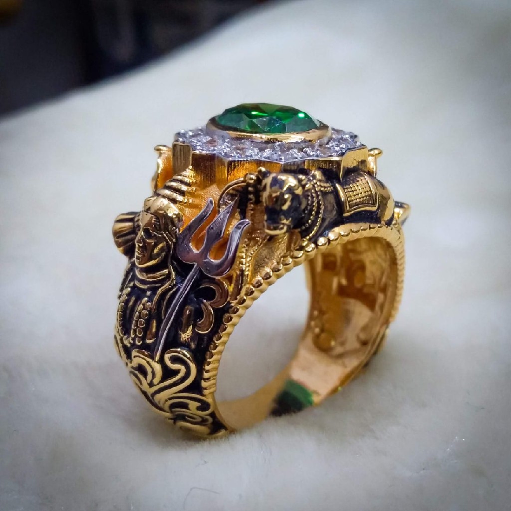 916 gold fancy gent's temple jewellery ring
