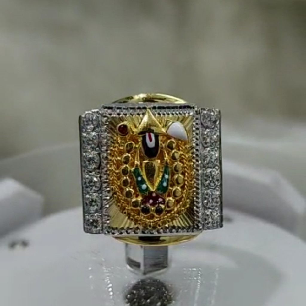 916 Gold Fancy Gent's Balaji Ring