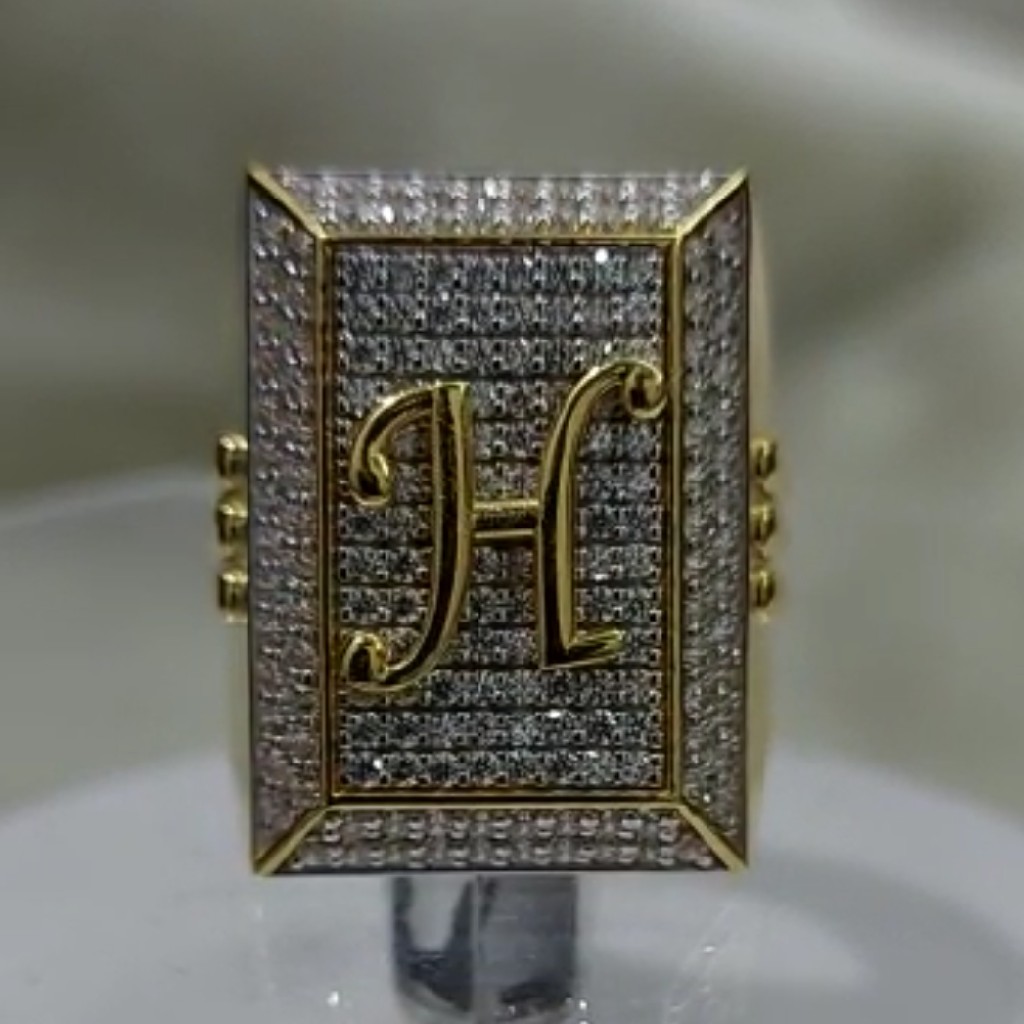 916 gold fancy gent's ring