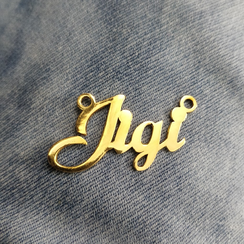 916 Gold Fancy Named Pendant