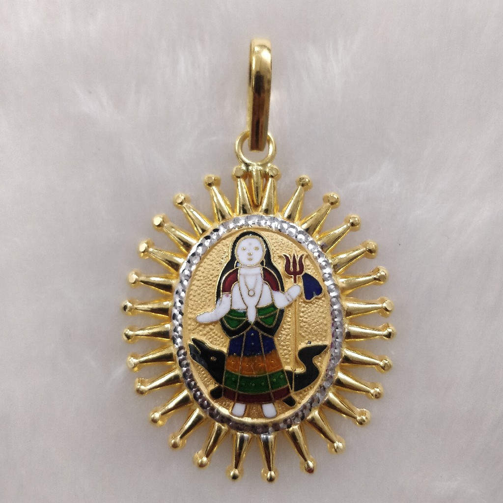 916 Gold Fancy Gent's Khodiyar Maa Pendant