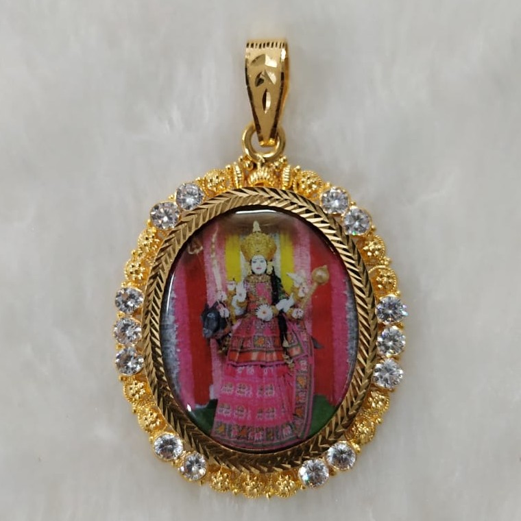 916 Gold Fancy Gent's Photo Frame Pendant