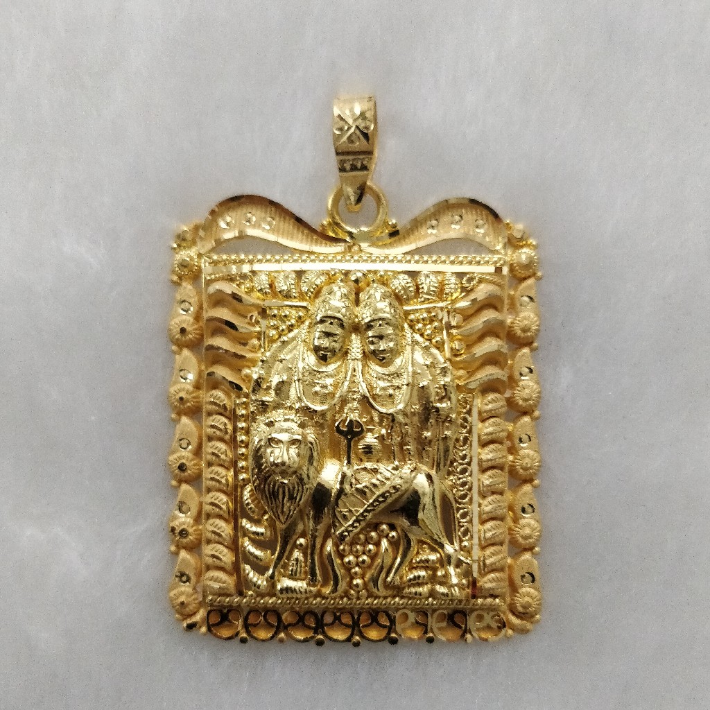 916 Gold Fancy Chamunda Maa Pendant