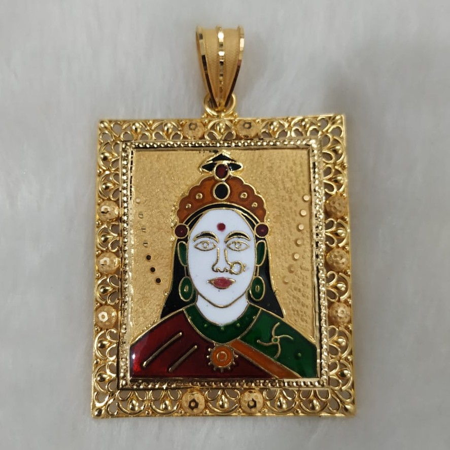 916 Gold Fancy Chehar Maa Pendant