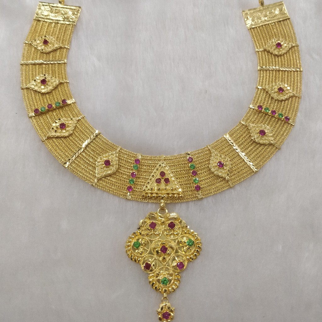 916 Gold bharavadi set