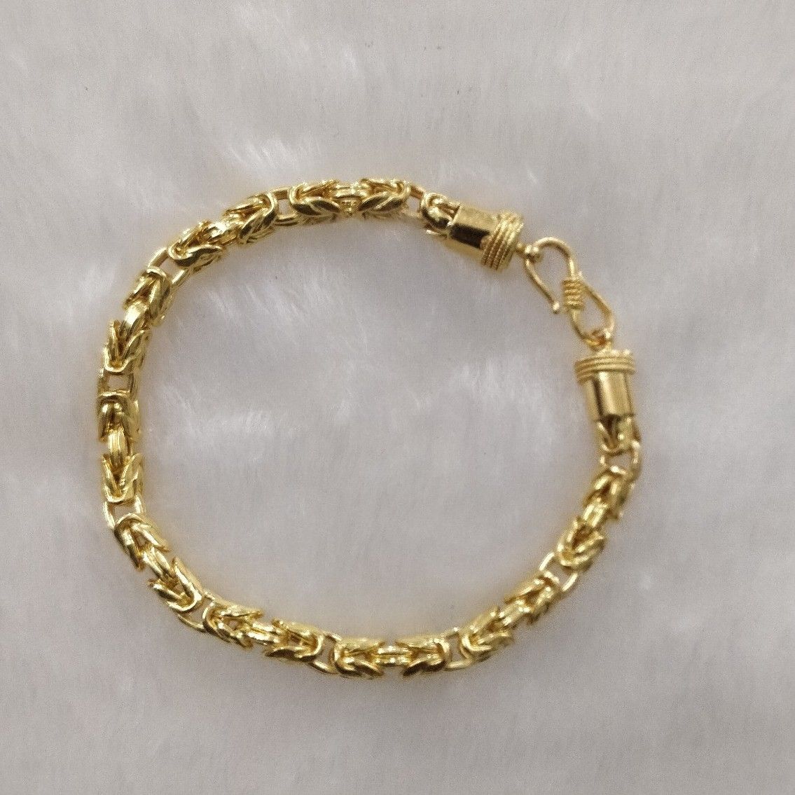 916 Gold Fancy Gent's Bracelet