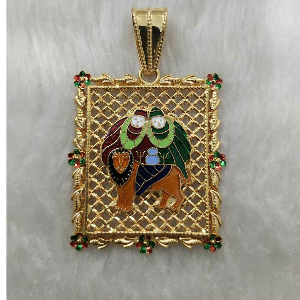Chamunda Maa Minakari Pendant