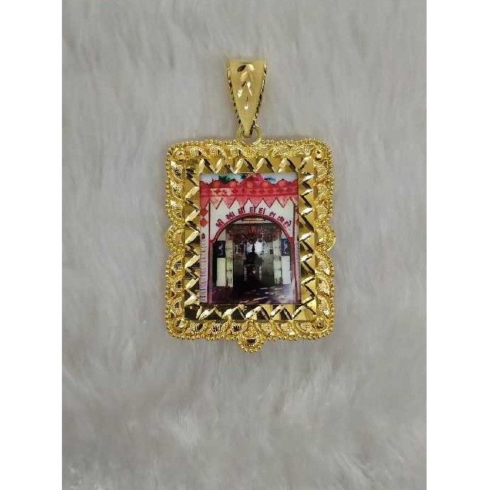 Gold photo mina pendant