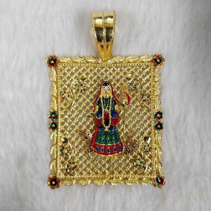 916 Gold Fancy Khodiyar Maa Pendant