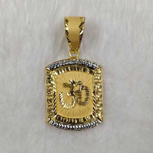 916 Gold Om Religious Pendant