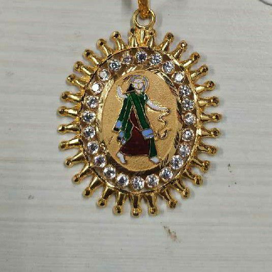 22KT Gold Meenakari Mogal Maa Pendant