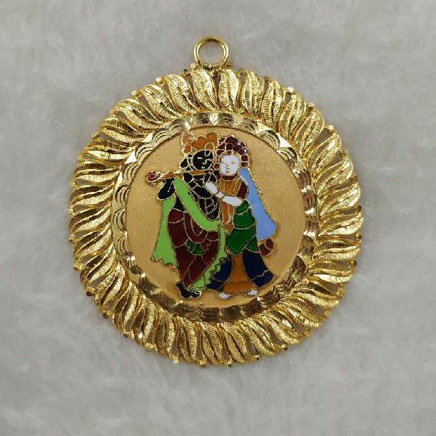 22KT Gold Radha Krishna Designer Pendant
