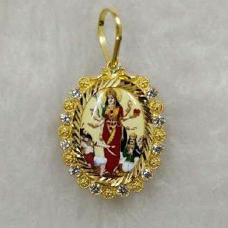 22KT Gold Shivaji Maa Bhavani Photo Pendant