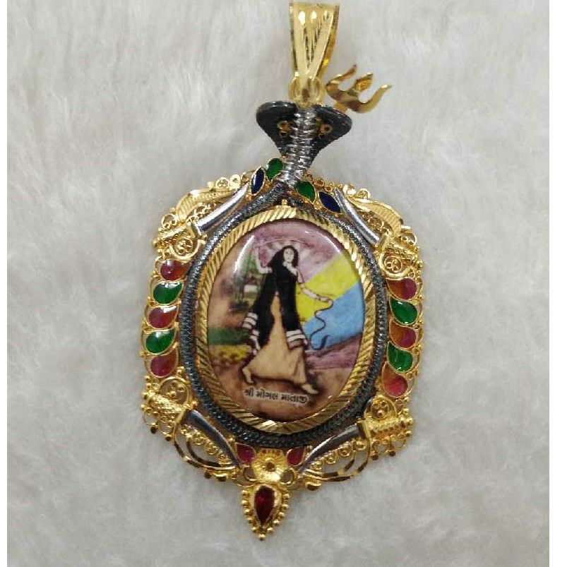 22KT Gold Mogal Maa Photo Pendant
