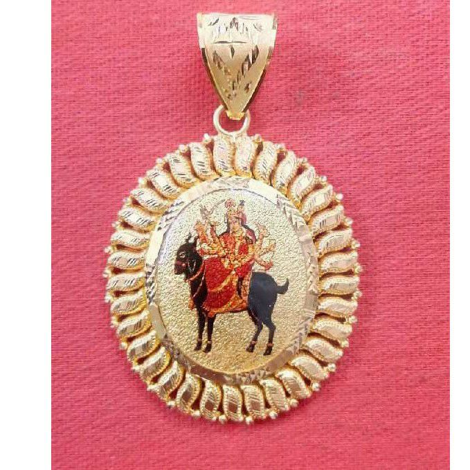 22KT Gold Meladi Maa Photo Pendant