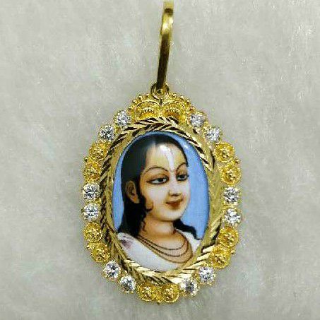 22KT Gold Mahaprabhuji Photo Pendant