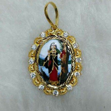 916 Gold Khodiyar Maa Photo Pendant