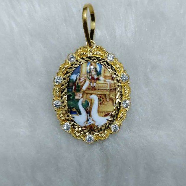 22KT Gold Shakti Maa Photo Pendant