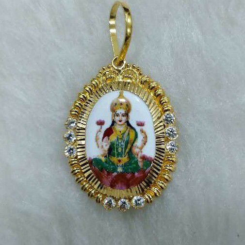 916 Gold Laxmiji Photo Pendant