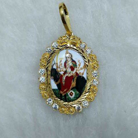 22KT Antique Gold Meladi Maa Photo Pendant