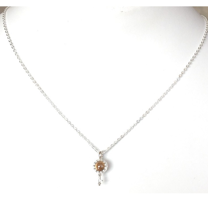 Sterling Silver 925 Indian Pave Pendant Chain