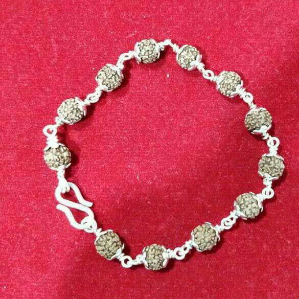 Silver Indian Rudraksh Bracelet
