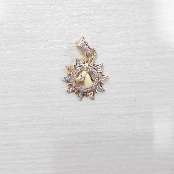 22k CZ Diamond Gold Fancy Pendant