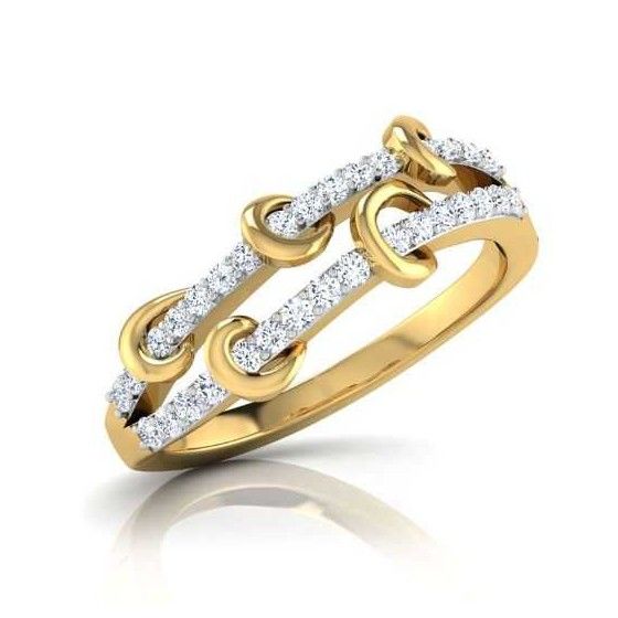 22KT Gold Ladies Indian Diamond Ring