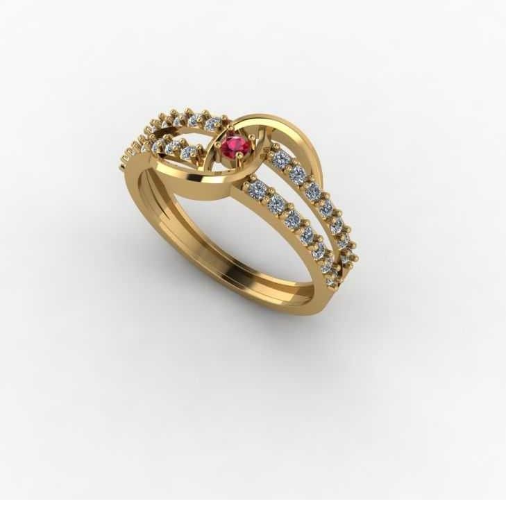 22K / 916 Gold Designer Ladies Indian Ring