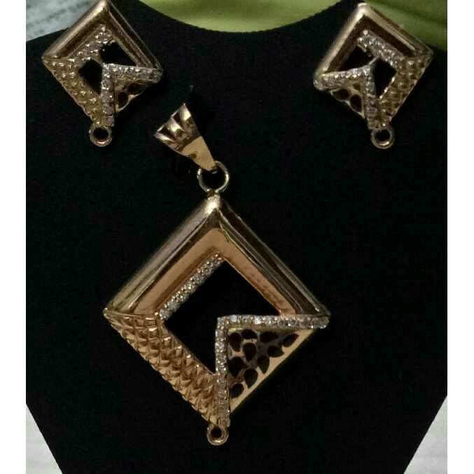 18K Gold Casting Ladies Pendant Set