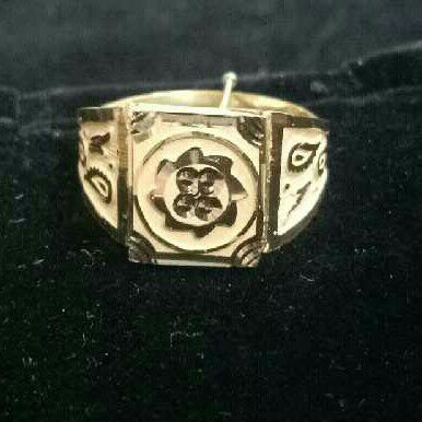 22K / 916 Gold Gents Hand-Crafted Plain Gents Ring