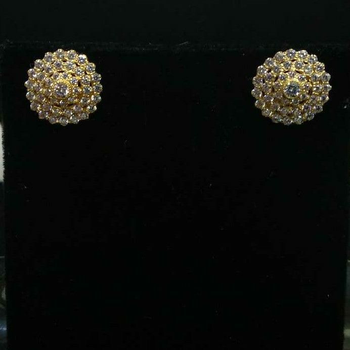 916 Gold Casting Diamond CZ Fancy Tops