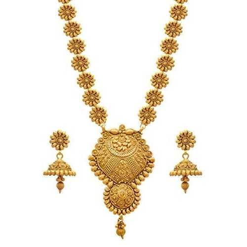 Gold Vertical Necklace Set