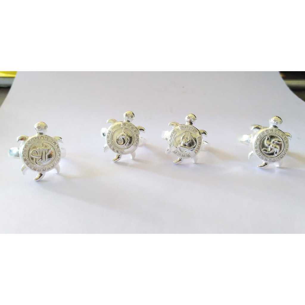 800 Silver Tortoise Gents Ring