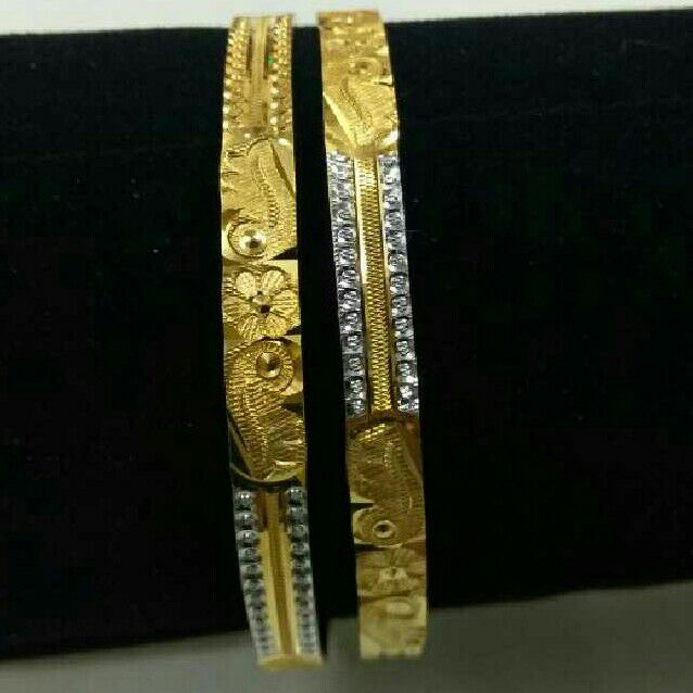 22K Gold Khila Machine Cut Kada