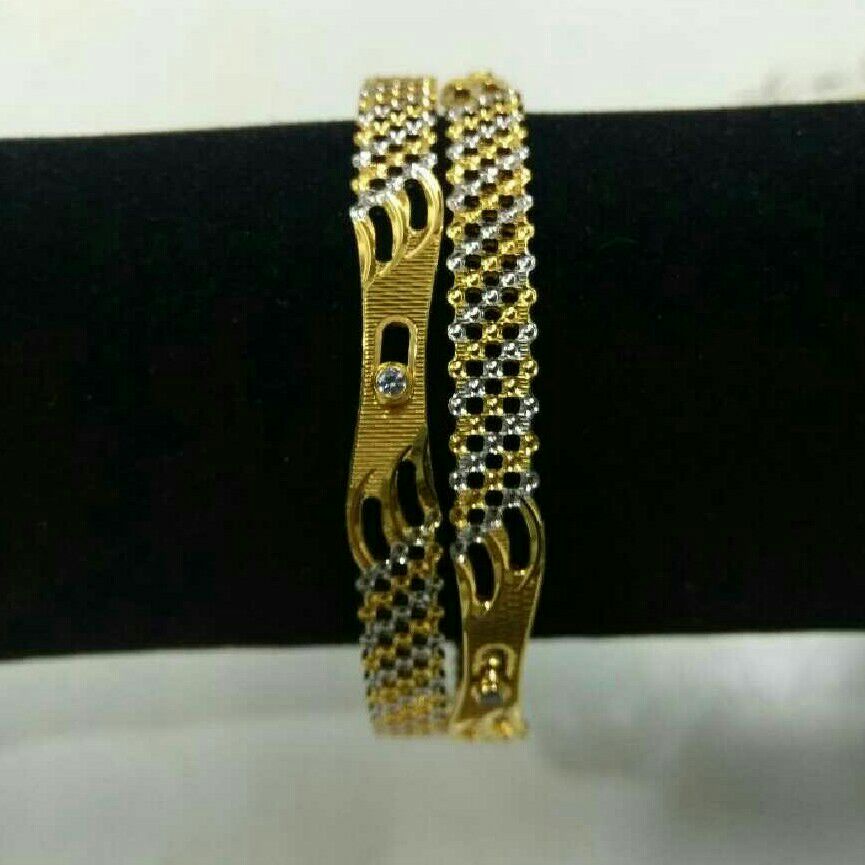 22K / 916 Gold Ladies Machine Cut Laser Bangles