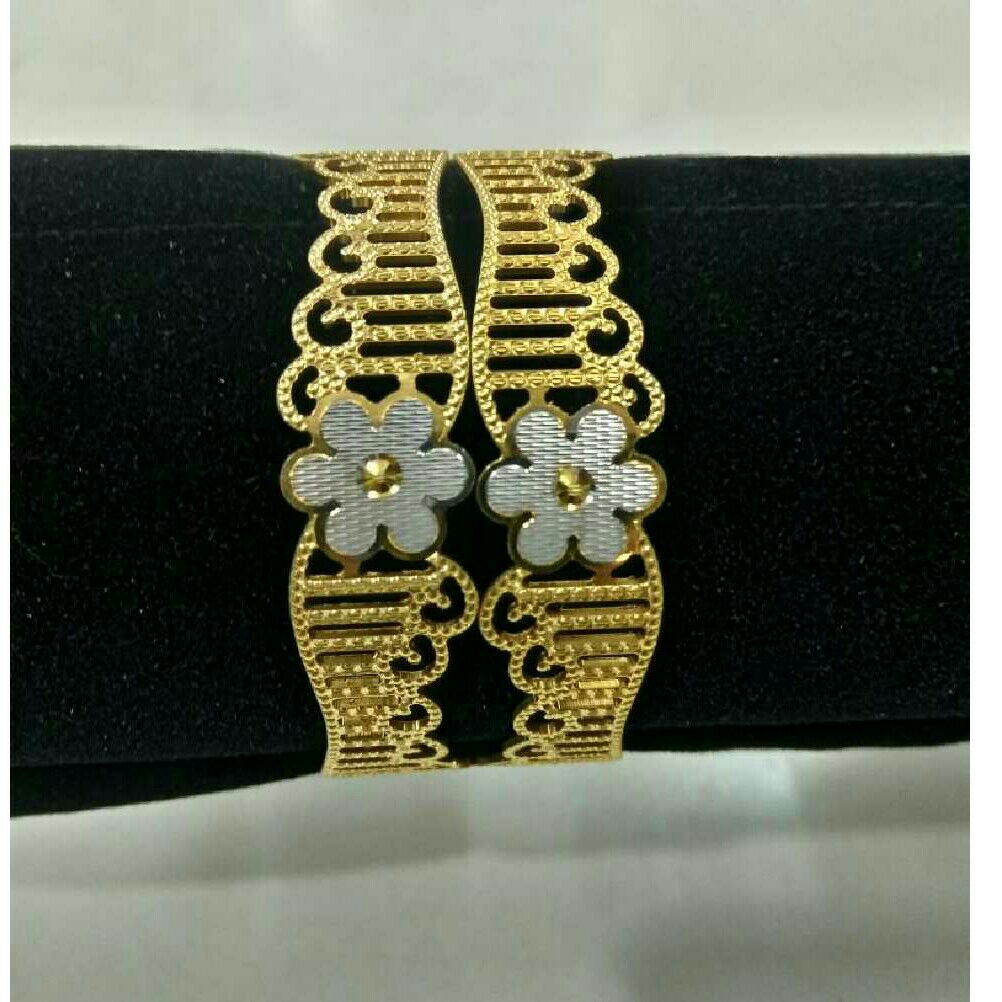 22K / 916 Gold Ladies Flower Shiny CNC Bangle