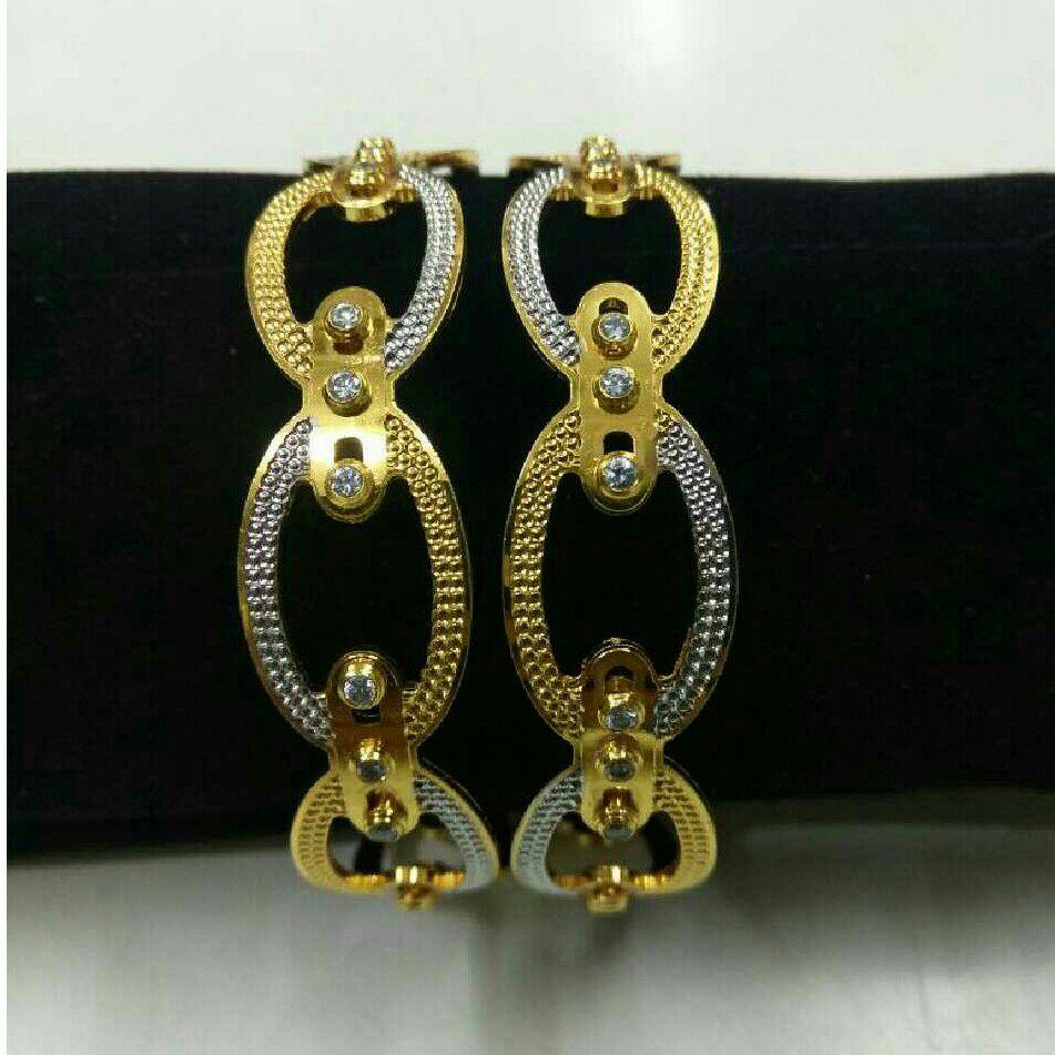 22K / 916 Yellow Stone Gold CNC Bangle