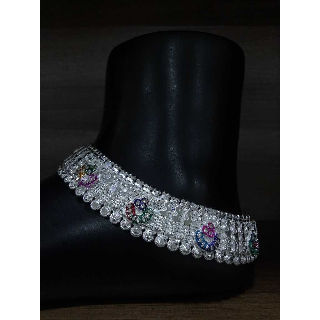 Silver meenakari Modern Payal